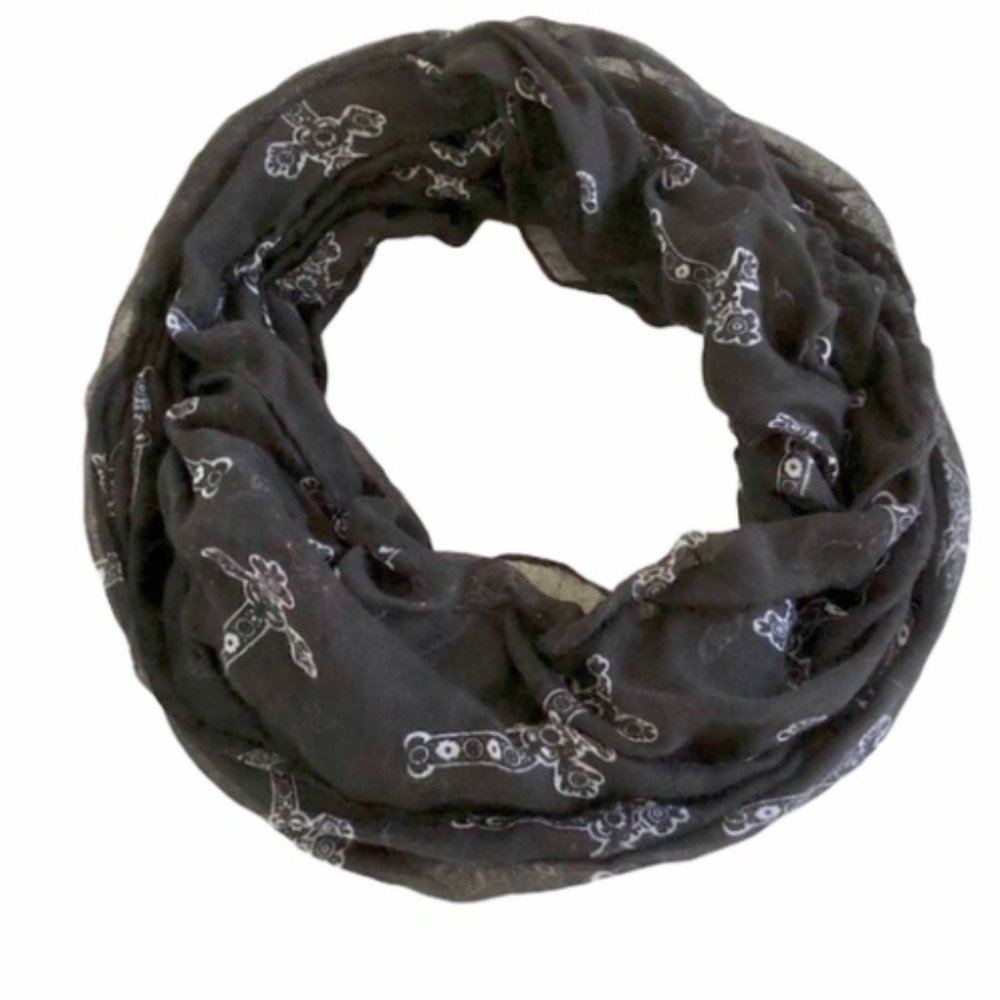 Cross Image Black Infinity Scarf